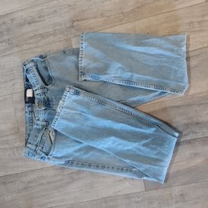 Mens Jeans demolished trashed holes ripped Eddie BAUER sz 35x34 classic fit